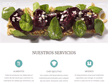 Tablet Screenshot of cincocatering.com